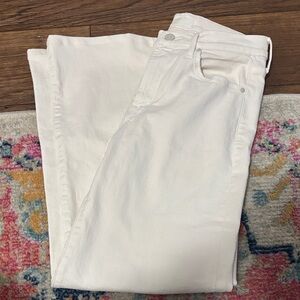 MOTHER The Twister Skimp in Cream Puff Women's Straight Leg White Jeans